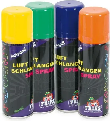 Produktbild von Luftschlangenspray 83 ml, sortierte Farben