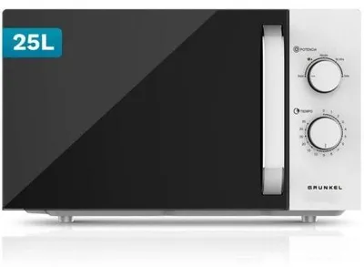Produktbild von Grunkel MW-25EASY, Arbeitsplatte, Solo-Mikrowelle, 25 l, 850 W, Drehregler, Weiß