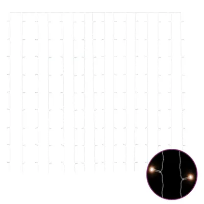 Produktbild von vidaXL LED-Lichtervorhang 3x3 m 300 LED Warmweiß 8 Funktionen