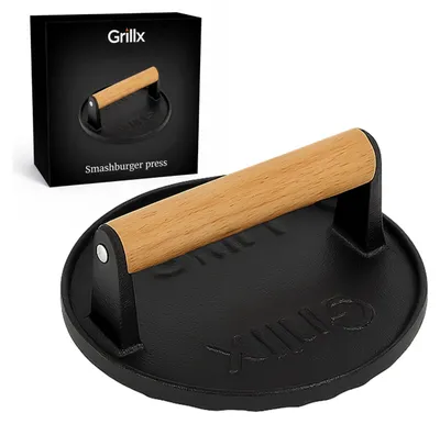 Produktbild von Grillx Smashburgerpresse 17,5 cm Durchmesser - Gusseisen - Smash Burger - Presse - Press