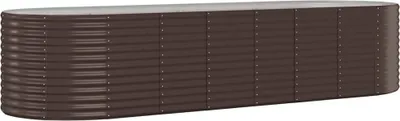 Obrázok produktu pre vidaXL Zvýšená posteľ Pozinkovaná oceľ 322x100x68 cm Hnedá