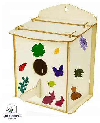 Produktbild von Vogelhaus Bausatz DIY Feldsperling - Nistkasten Holz zum Bemalen mit Farben