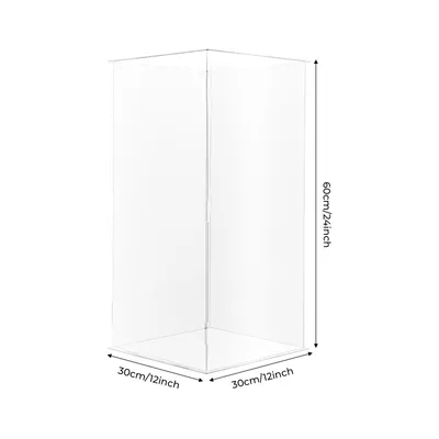 Obrázek produktu pro 30 * 30 * 60 cm čirá akrylová obdélníková vitrína Sběratelská vitrína Display