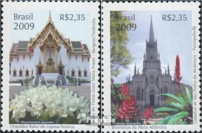 Produktbild von Briefmarken Brasilien 2009 Mi 3585-3586 (kompl.Ausg.) postfrisch Dipl. Beziehungen Thailand