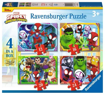 Immagine prodotto di RAVENSBURGER Puzzle Spidey e i suoi fantastici amici 4in1 (12, 16, 20, 24 pezzi)