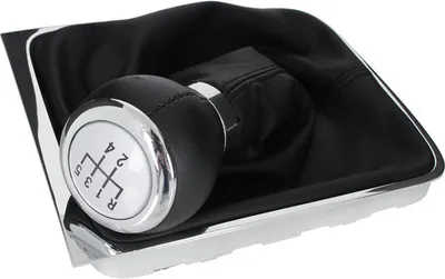 Produktbild von Exklusiver Edition Schaltknauf in Silber / Naht Schwarz / 5-Gang für VW Passat