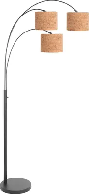 Produktbild von Steinhauer - stehlampe - Sparkled Light - natürlich schwarz - metall textil - bogenlampe - E27 - 4356ZW