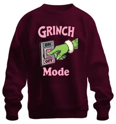 Produktbild von GRINCH Mode Weihnachtsmuffel Lustig Geschenk Weihnachten Sweatshirt Pullover, Burgundy, XXL
