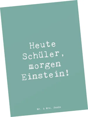 Produktbild von Mr. & Mrs. Panda Postkarte Spruch Schulanfang Inspiration - Meeresbrise - Geschenk, Selbstvertrauen, Fotokarte, Ansichtskarte, Lernen, Postkarten, Zuversicht, Potenzial
