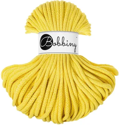 Produktbild von Bobbiny Premium 5 mm 50 m Canary Yellow Schnur