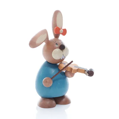 Produktbild von Osterhäsin stehend mit Geige BxH 6x12cm NEU