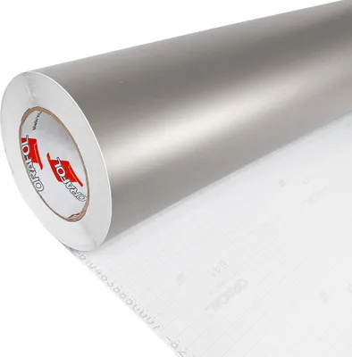 Produktbild von DecoMeister Möbelfolie selbstklebend 100x100 cm - Silber Matt - Einfarbig Klebefolie für Möbel - Klebefolie Möbel für einfache Anwendung, ideal für die Renovierung von Küche oder Bad - Möbelfolie