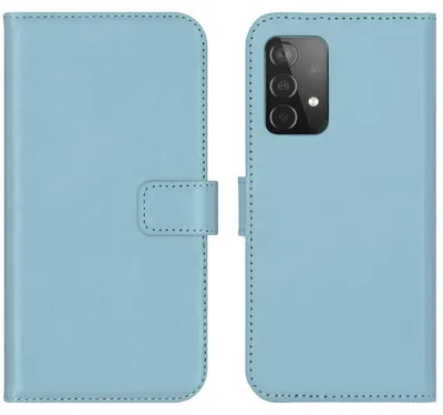 Imagen del producto de Funda de Cuero Auténtico tipo Libro para Samsung Galaxy A52(s) (5G/4G) - Air Blue