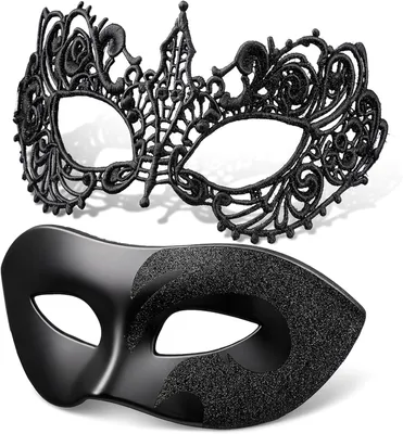 Produktbild von Maskerade Maske für Paare, Spitzenmasken Set, für Karneval