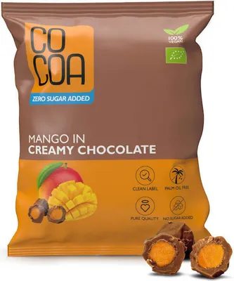Obrázok produktu pre MANGO V ČOKOLÁDOVEJ KRÉMOVEJ BEZ PRIDANÉHO CUKRU70 g - KAKAOVÉ