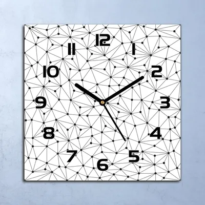 Produktbild von Wanduhr Echt-Glas-Küchenuhr Kreise schwarz-weiß Quarz 30x30 Deko Bilder