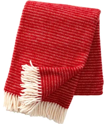 Produktbild von Klippan Ralph Wolldecke aus Schurwolle 130x200 cm: rot Farbe: rot