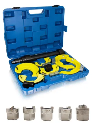 Produktbild von Bituxx universal Federspanner Set für Mc Pherson Federbeine + 5 tlg. Stoßdämpfer Secknuss Set MS-19999