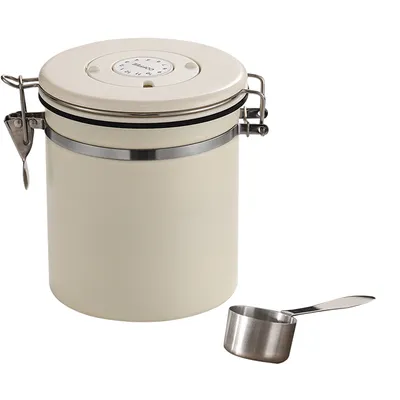 Produktbild von Kaffeedose luftdicht für 350 g Kaffeebohnen mit Vakuumdeckel (Behälter für Kaffee, Tee, Edelstahl Dose zur Aufbewahrung mit Aromaverschluss)（1,2 l）