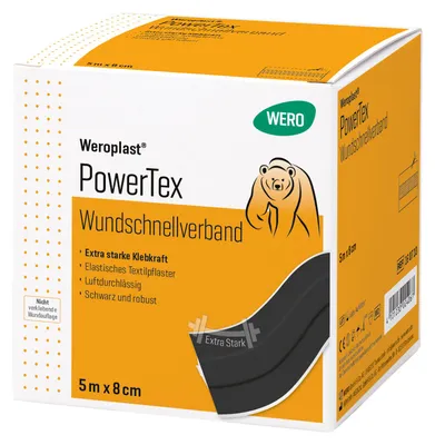 Produktbild von Weroplast PowerTex Wundschnellverband 5 m x 8 cm