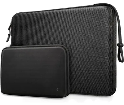 Produktbild von Laptop Tasche Hartschalen Schutzhülle für 13-14 Zoll Laptops, stoßfest mit Zubehörtasche Schwarz