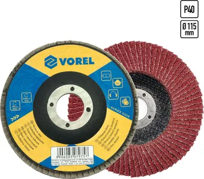 Produktbild von Fächerscheibe Schleifscheiben Winkelschleifer Lamellenschleifscheibe Schleifmittel Fächerschleifscheibe P40, P60, P80, P100, P120, Durchmesser:115mm, Körnung:P40