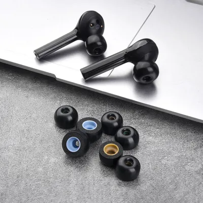 Produktbild von 1 Paar Ohrhörerspitzen Wireless Noise Reduce Memory Foam Schwarze Ohrstöpsel Für Jabra-Elite65T Für Sony-Wf-1000Xm3 -L