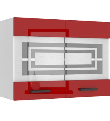 Produktbild von Belini Hängeschrank Küche, Küchenschränke SGW. Breite 80 cm. Oberschrank mit 2 Türen, Küchenhängeschränke, Wandschrank Hängend, Rot Hochglanz