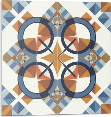 Produktbild von Geometrisches Muster Mit Kreisen – Selbstklebende Fliesen – Wandverkleidung – Wandpaneel – PVC Fliesen – Vinylflisen – PCV Flisen – Selbstklebend – Wanddeko – 9 Stück 30 x 30 cm
