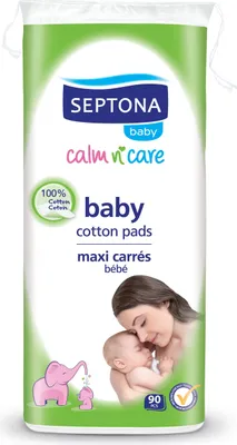 Immagine prodotto di Dischetti cosmetici SEPTONA per neonati, 100% cotone, 90 pezzi