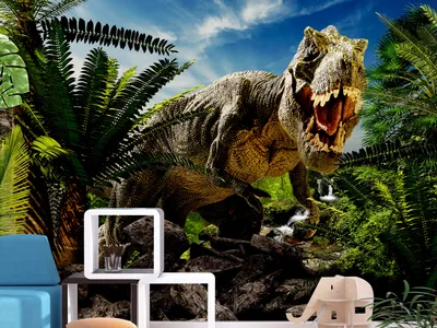 Produktbild von Vlies Fototapete Dinosaurier 400x280 cm Tapeten Wandtapete XXL Tiere Tropisch g-C-0095-a-a