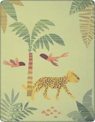 Produktbild von Biederlack Plaid mit Zierstich Lovely & Sweet Wildlife Größe 75 x 100