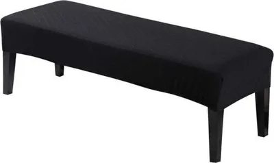 Produktbild von Jacquard Esszimmer Bankhussen Stretch Bankhusse Sofabezug Abnehmbarer Waschbarer Bankbezug für Modernes Wohnzimmer, Schlafzimmer, Küche,Schwarz