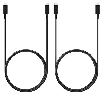 Produktbild von 2x Schnell-Ladekabel USB-C 1.8m 5A schwarz für Apple iPhone 16 Pro Max 16 Pro 16 Plus 16 15 Pro Max 15 Pro 15 Plus 15 beidseitig USB Typ C Anschluss