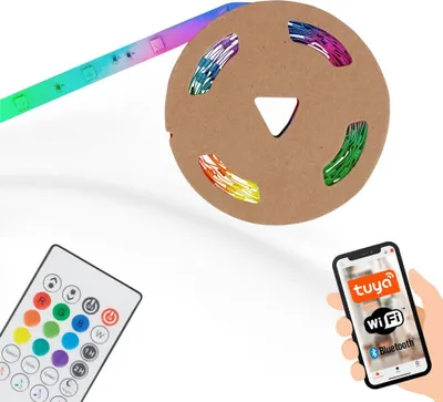 Produktbild von Briloner Leuchten MAGIC SMART - LED Bänder - 2313150 - RGBIC Digitale Farben - Musiksensor - App-Steuerung - Inkl. Fernbedienung - 500 x 1 cm