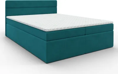 Produktbild von Kontinentales Doppelbett mit Stauraum 160x200 KAMELA - Türkis