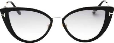 Immagine prodotto di Tom Ford - Occhiali da sole a specchio "Anjelica-02" per donna SY1074 (Taglia unica) (Nero lucido)