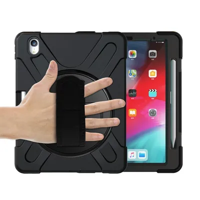 Produktbild von Für Apple iPad Pro 11 2024 Hybrid 360 Grad Rotation Outdoor Schutz Hülle Tasche