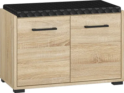 Produktbild von Schuhbank 70 cm Eiche hell inkl. Sitzpolster CHEB-131