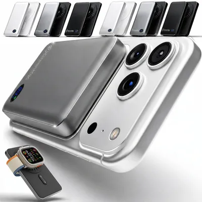 Produktbild von MagSwift Duo Powerbank – MagSafe Wireless Powerbank, 10000mAh, Space Grey, kompatibel mit iPhone 12-18 Pro Max