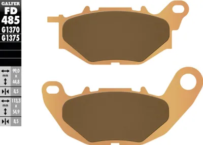 Immagine prodotto di Pastiglia per freni Galfer G1370, metallo sinterizzato per strada, pastiglia per freni FD485" Set"