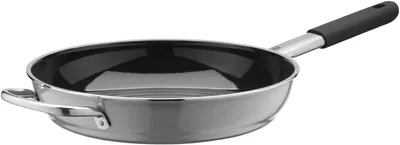 Produktbild von WMF 520675291, Rund, Grau, Stahl, Keramik, Gas, Halogen, Induktion, Versiegelte Platte, 250 °C, 28 cm