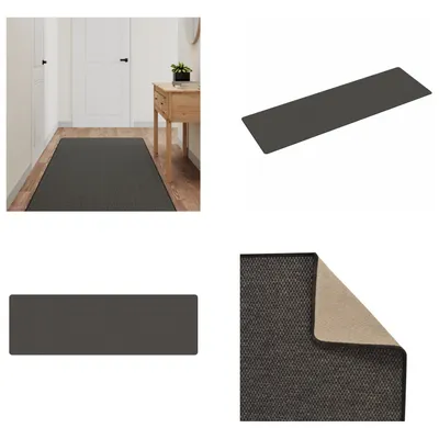 Produktbild von vidaXL Teppichläufer Sisal Optik Anthrazit 80x250 cm - Teppichläufer - Teppich - Bodenteppich - Läufer