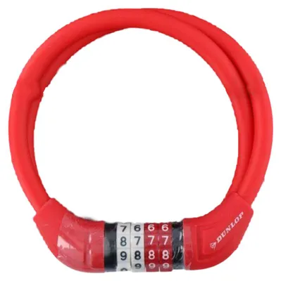 Produktbild von Dunlop - Fahrrad-Kettenschloss PP7588 (Einheitsgröße) (Rot)