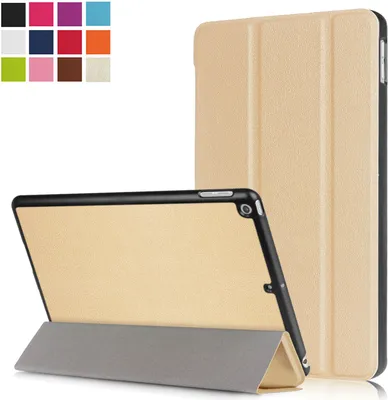 Immagine prodotto di Smart Cover sleeve per Apple iPad 2017 2018 9.7 custodia protettiva flip case pieghevole design bookstyle + penna stilo touch GRATUITA (colore: oro)