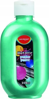 Produktbild von Metallic-Plakatfarbe, grün, 300 ml – Keyroad