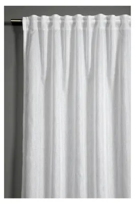 Produktbild von Vorhang mit verdeckten Schlaufen und Gardinenband, blickdicht und lichtdurchlässig, Schlaufenschal in Weiß, Jacquard-Voile, 140 x 245 cm