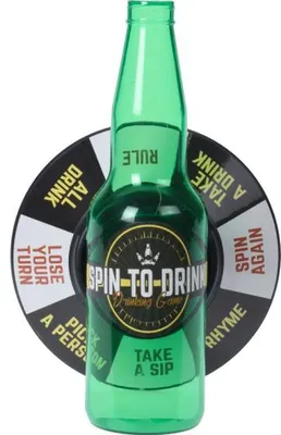 Produktbild von Trinkspiel Roulette Flasche wird unisex grün