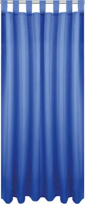 Produktbild von Blickdichte Gardine mit Schlaufen, Maße: 140x175 cm, Farbe: Blau