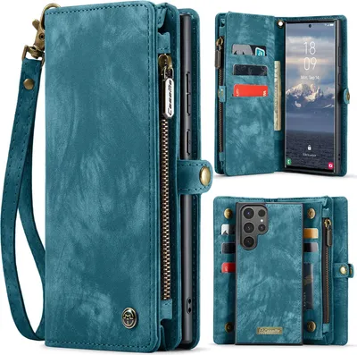 Produktbild von Samsung Galaxy S26 Ultra Hülle - CaseMe 008 2-in-1 Klapphülle & Back Cover mit Brieftasche - Blau